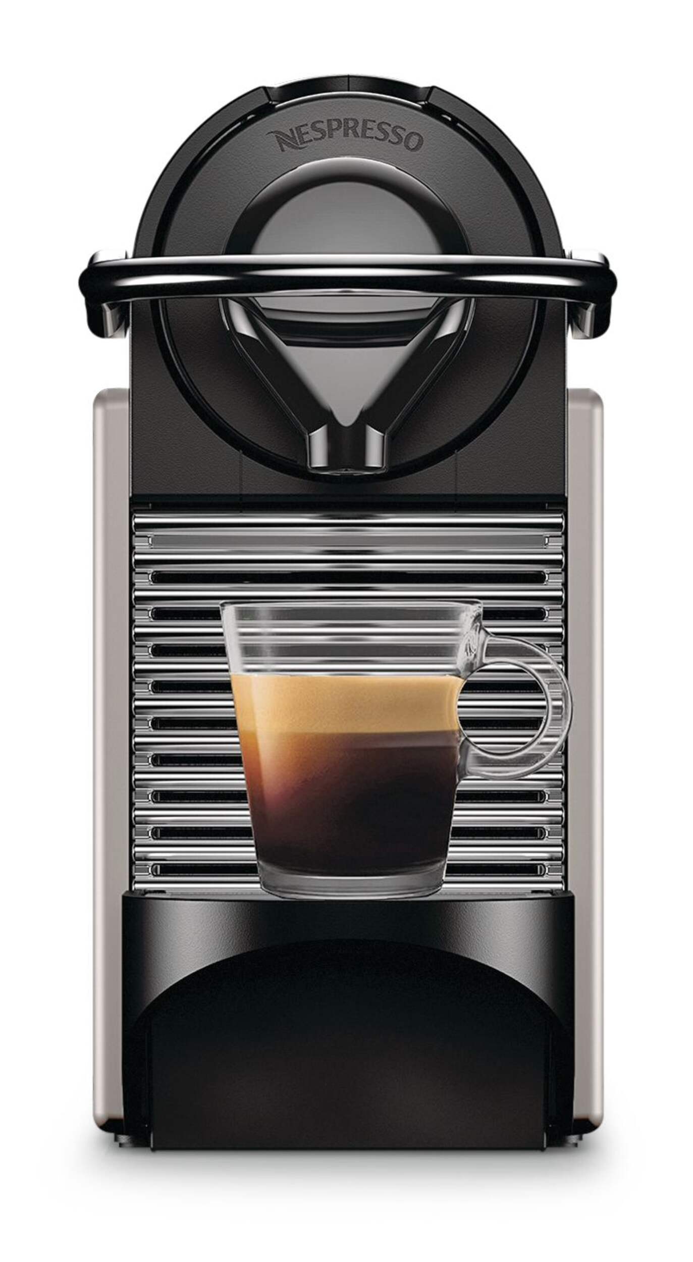 Nespresso Pixie Espresso Machine by Breville, Titan Front_Flat