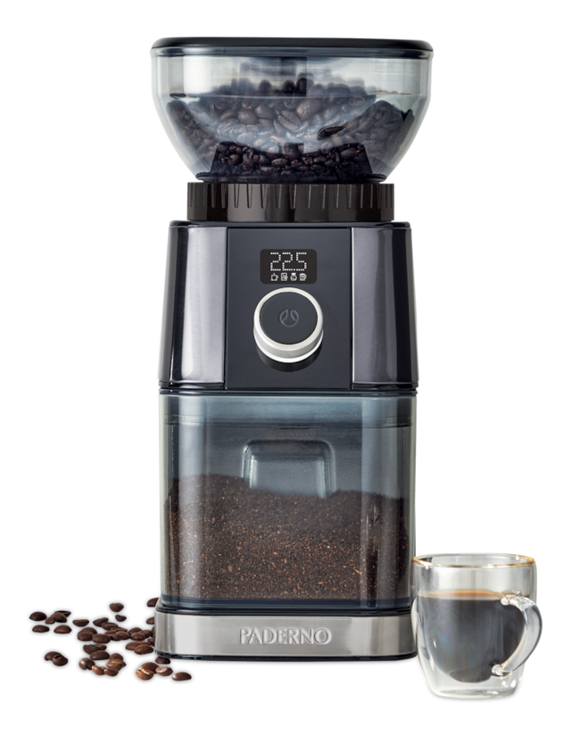 PADERNO Burr Grinder w/ 30 Setting Options, Black Stainless Steel, 12 Cups Canadian Tire