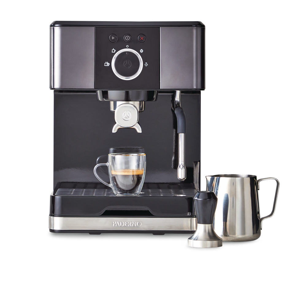 PADERNO Espresso Maker, 20 Bar Pump, Black Stainless Steel Canadian Tire