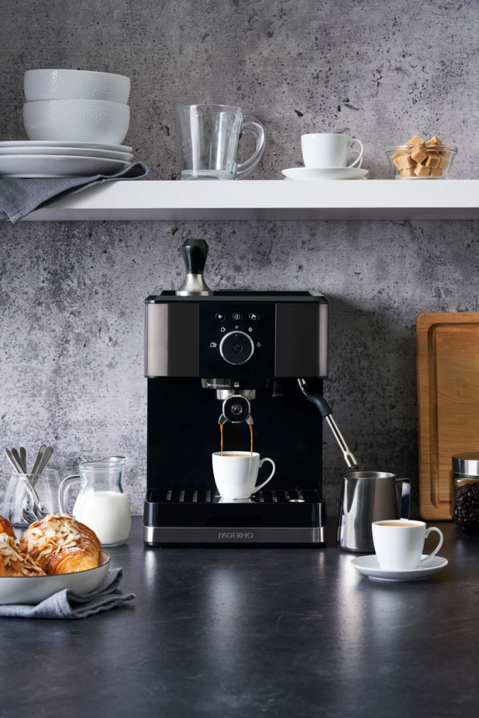 PADERNO Espresso Maker, 20 Bar Pump, Black Stainless Steel Canadian Tire