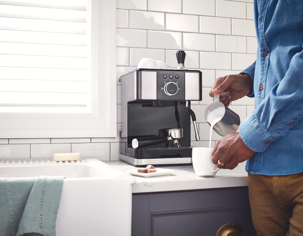 PADERNO Espresso Maker, 20 Bar Pump, Black Stainless Steel Canadian Tire