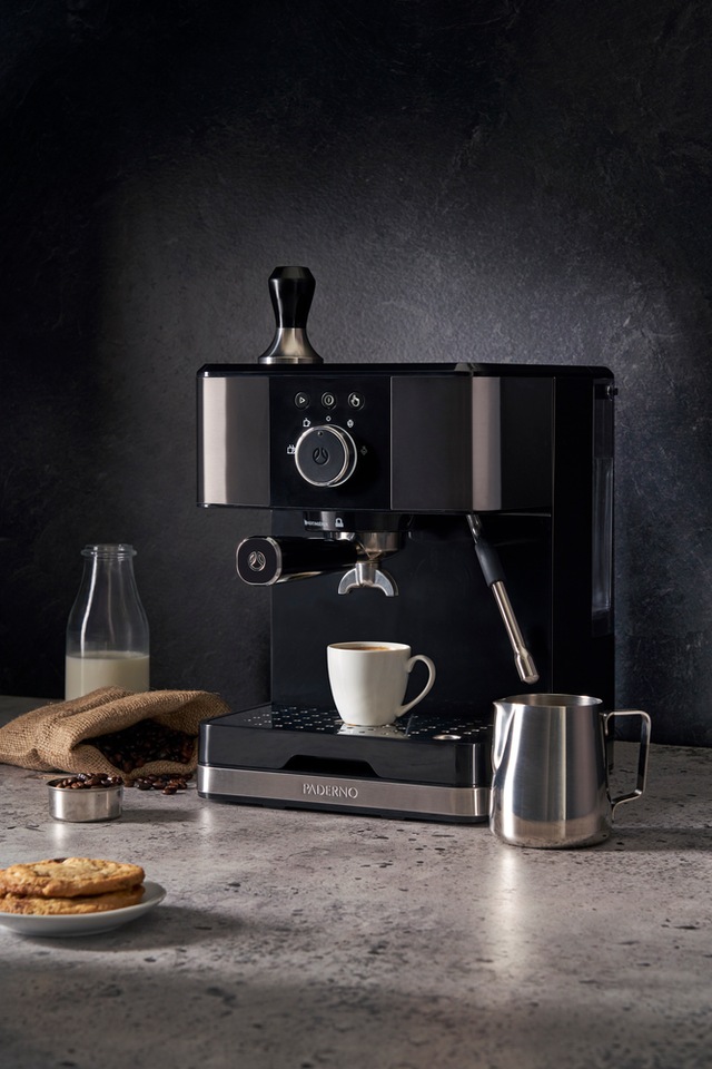 PADERNO Espresso Maker, 20 Bar Pump, Black Stainless Steel Canadian Tire