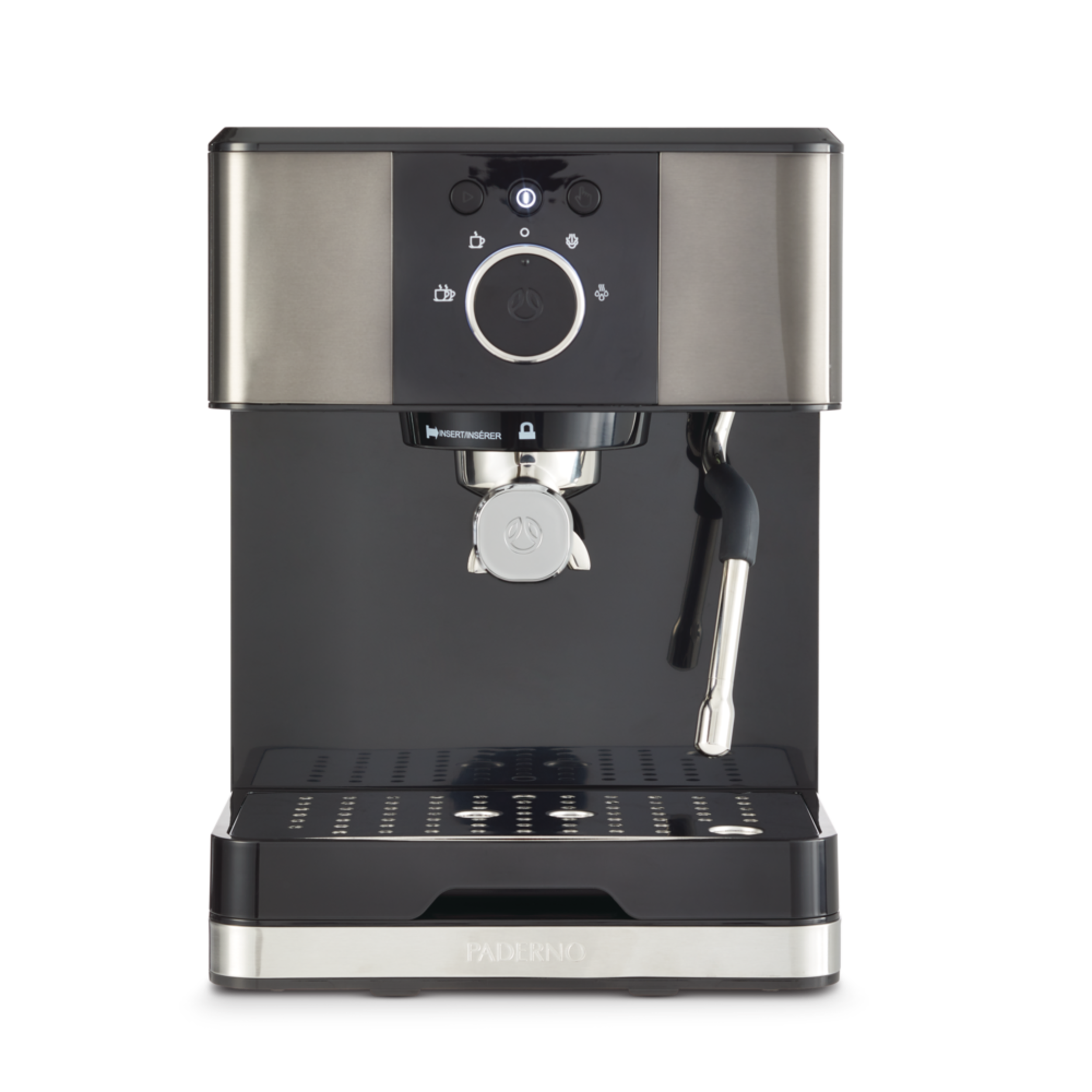 PADERNO Espresso Maker, 20 Bar Pump, Black Stainless Steel Canadian Tire
