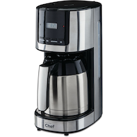MASTER Chef Programmable Coffee Maker w/ Thermal Carafe, Black, 10 Cups Front_Three_Fourths_Angled_Left