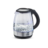 MASTER Chef Cordless Electric Kettle w/ Auto Shut Off & Blue Light, Glass, 1.2L Front_Angled_Right