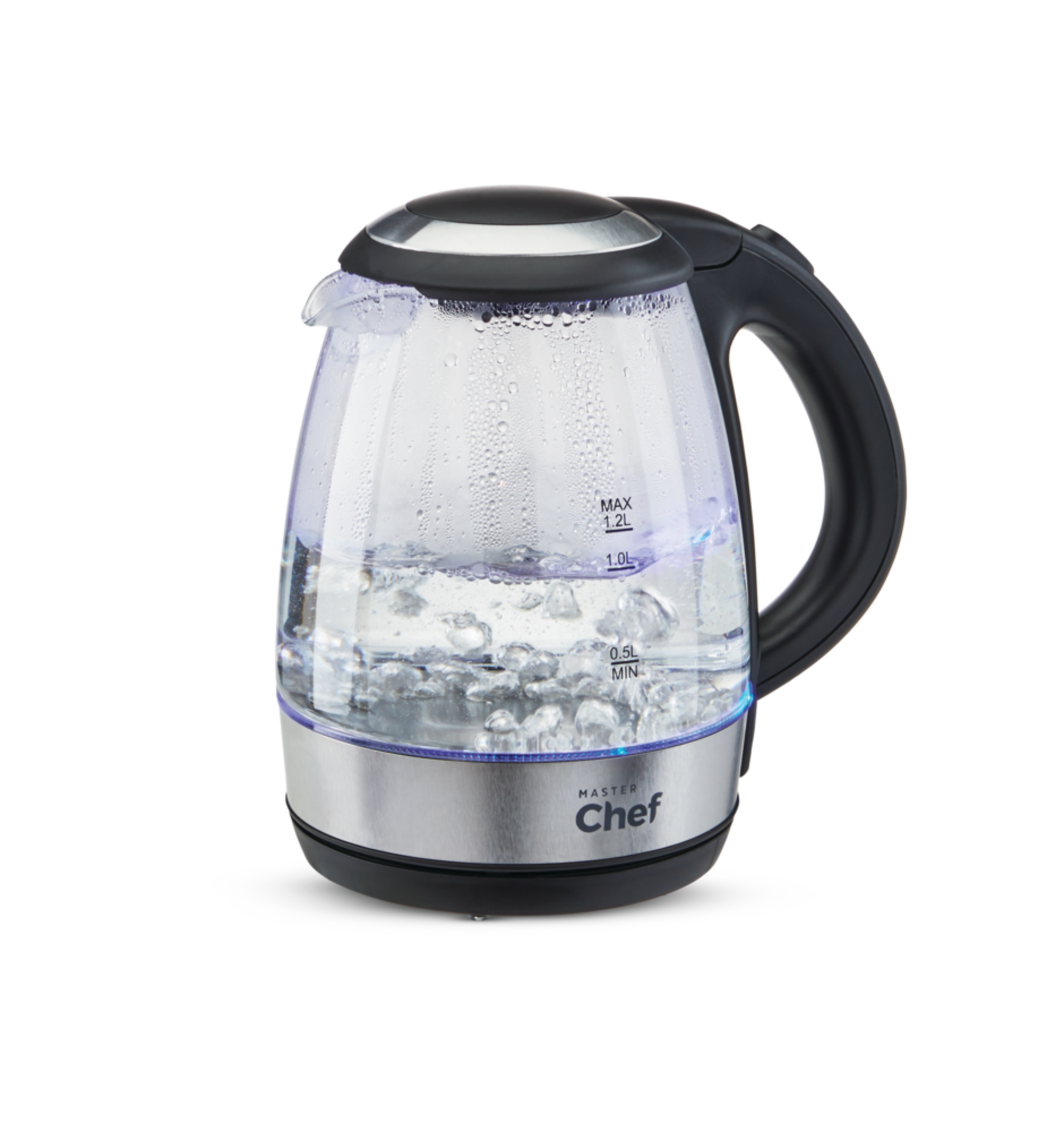 Master Chef Cordless Electric Kettle W Auto Shut Off And Blue Light Glass 12l Canadian Tire 8645