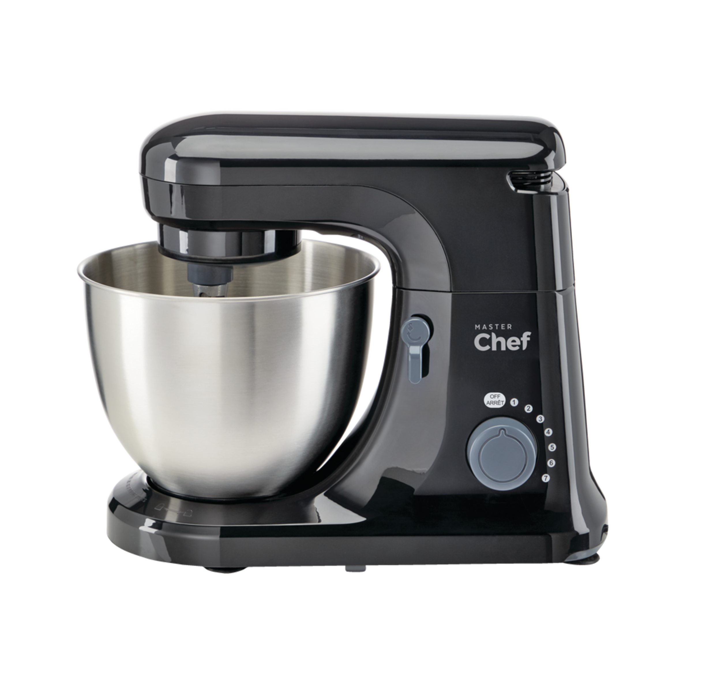 MASTER Chef Bowl-Lift Stand Mixer with 7 Speeds, Black, 4.7-qt Side_Left