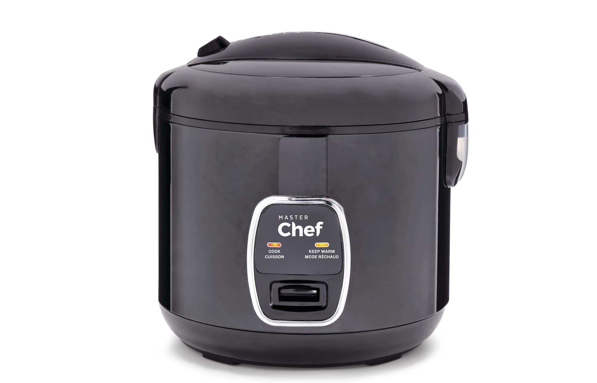 MASTER Chef One-Touch Non-Stick Rice Cooker & Steamer, Black, 20 Cups