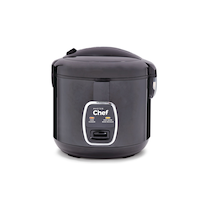 MASTER Chef One-Touch Non-Stick Rice Cooker & Steamer, Black, 20 Cups Front_Flat