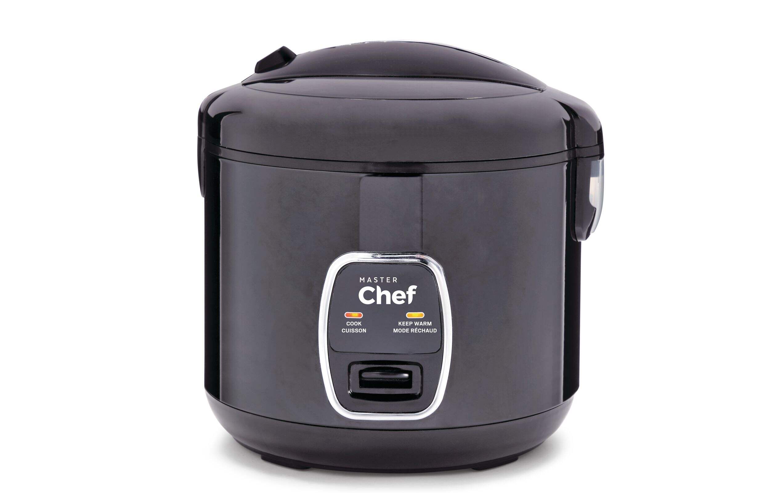 MASTER Chef One-Touch Non-Stick Rice Cooker & Steamer, Black, 20 Cups Front_Flat