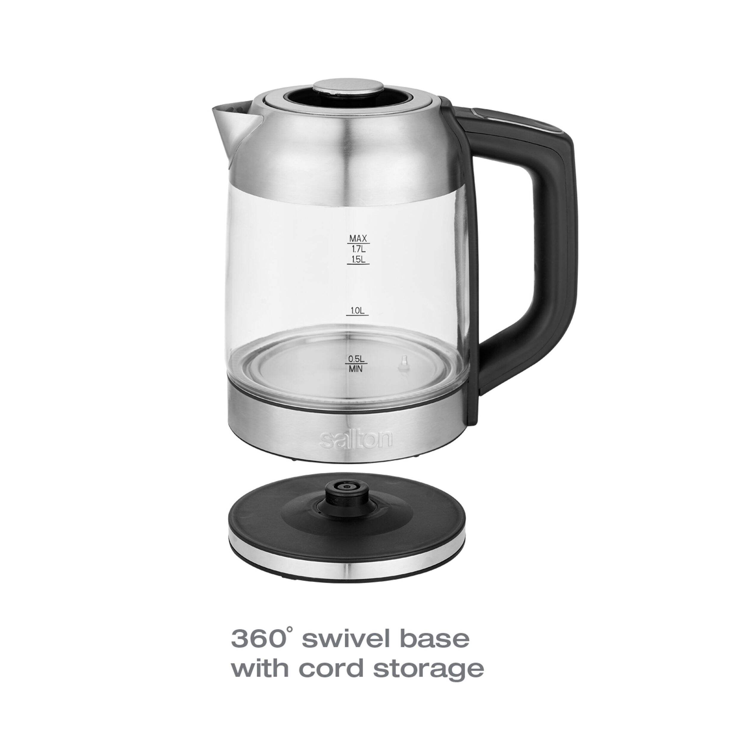 Salton Cordless Temperature Control Electric Kettle w/ Tea Infuser
