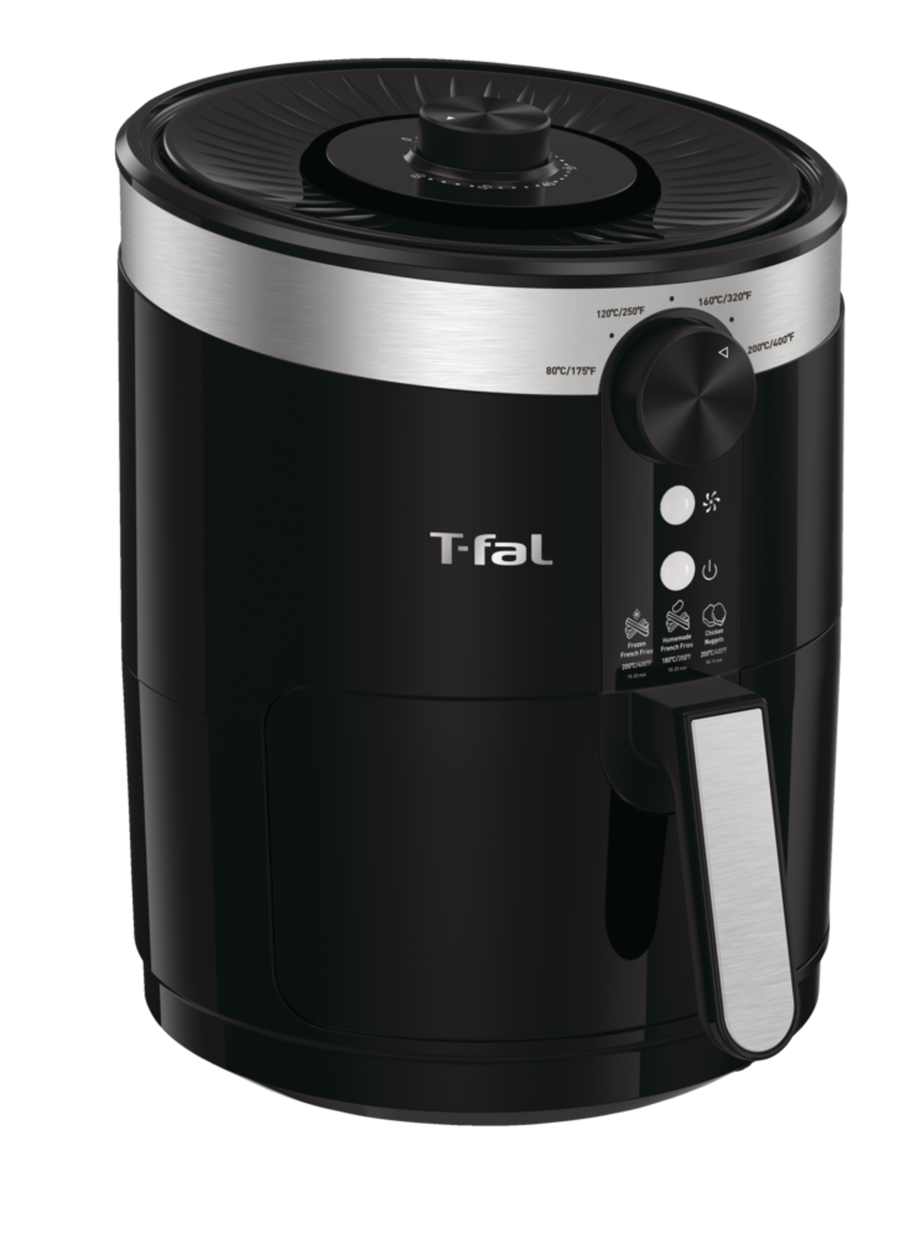 T-fal Easy Fry - Friteuse à air grand format, noir, 3,5 L Front_Three_Fourths_Angled_Right