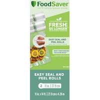 FoodSaver Easy Seal & Peel Vacuum Sealer Roll, BPA-Free, 11-in x 14-ft, 2-pk Front_Flat