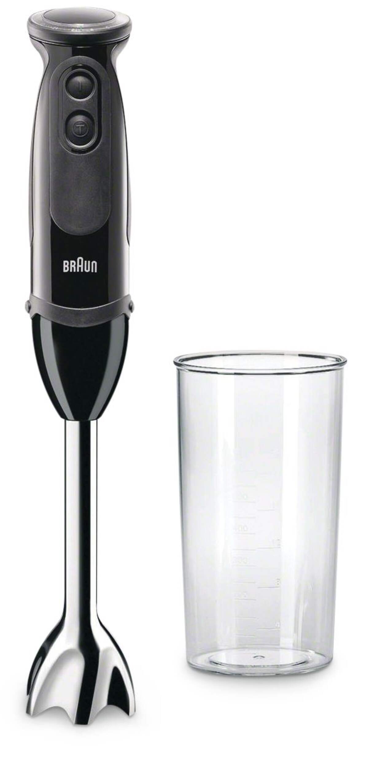 Braun MultiQuick 5 Vario 21 Speed Corded Hand Blender w/ Blending Jar, Black Front_Elevated