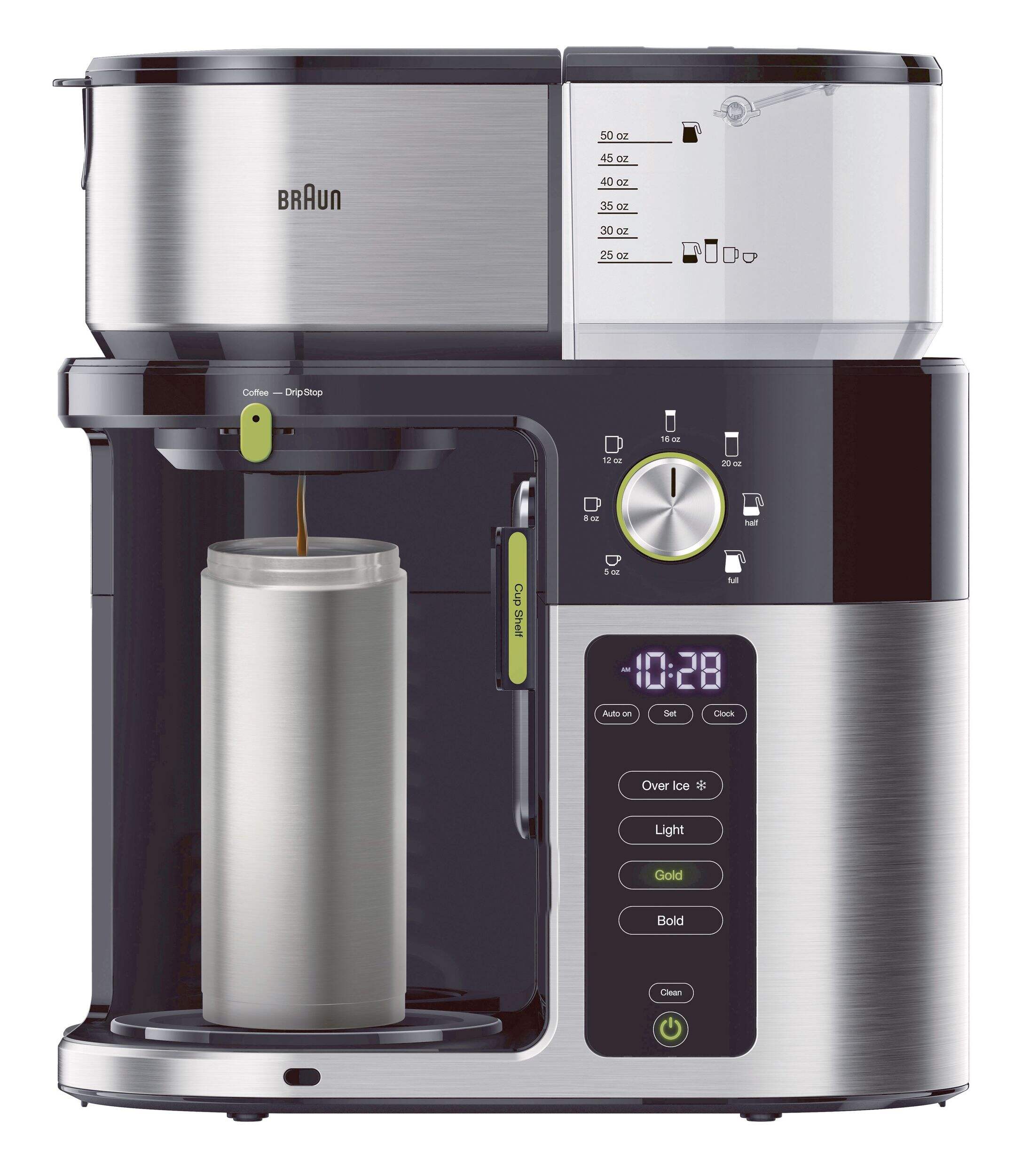 Braun SCA Certified Multiserve Coffee Maker w/ Glass Carafe, Stainless