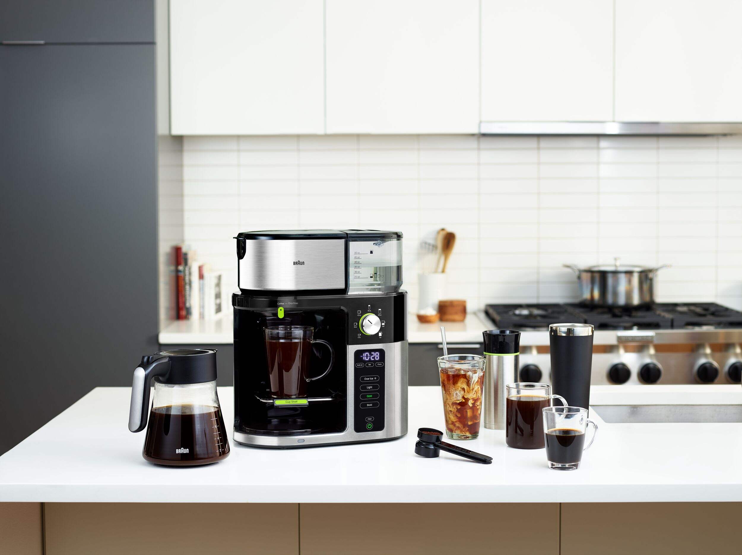 Braun SCA Certified Multiserve Coffee Maker w/ Glass Carafe, Stainless