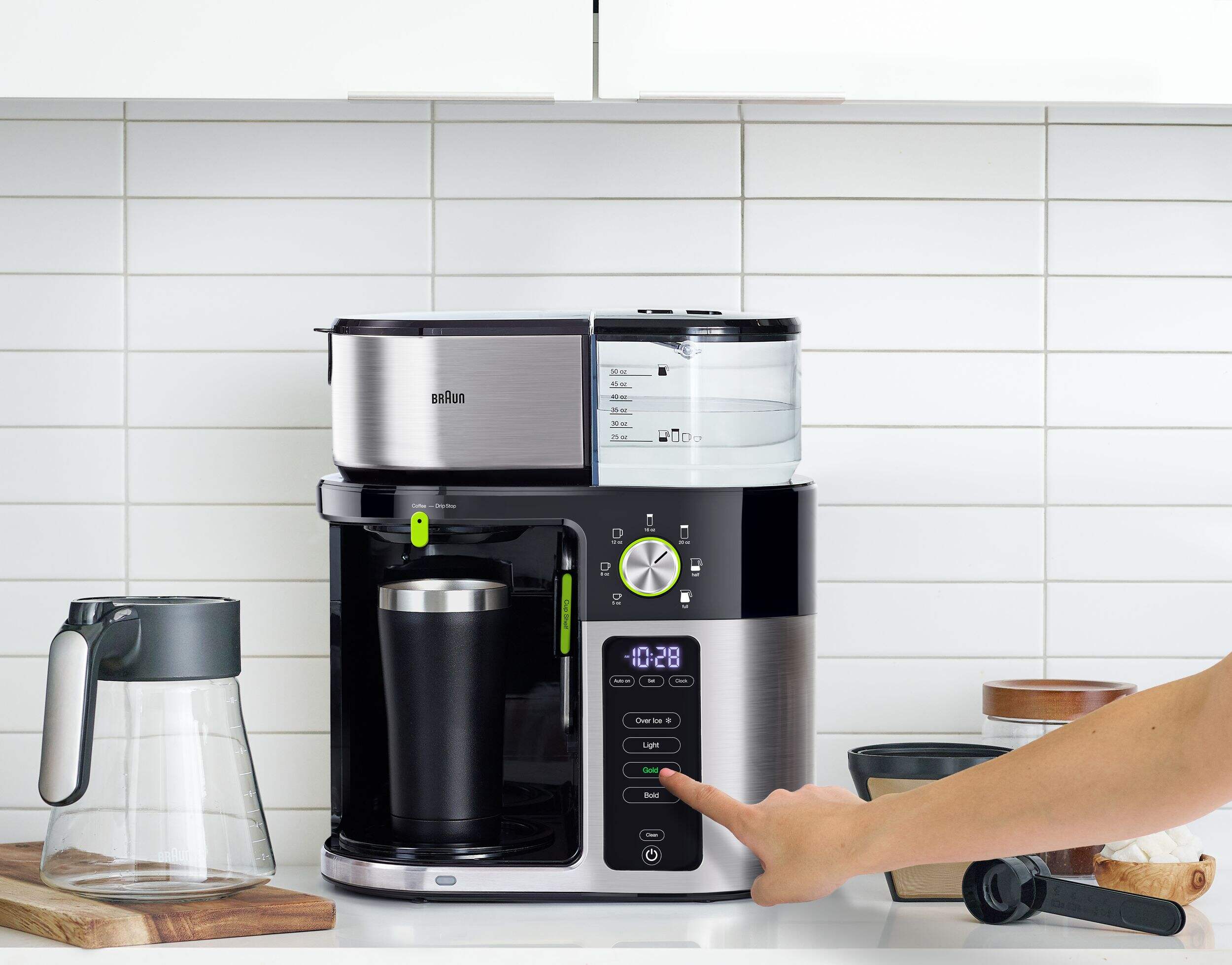 Braun SCA Certified Multiserve Coffee Maker w/ Glass Carafe, Stainless