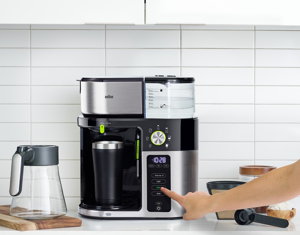 Cafetière Braun Multiserve certifiée SCA avec carafe en verre, acier