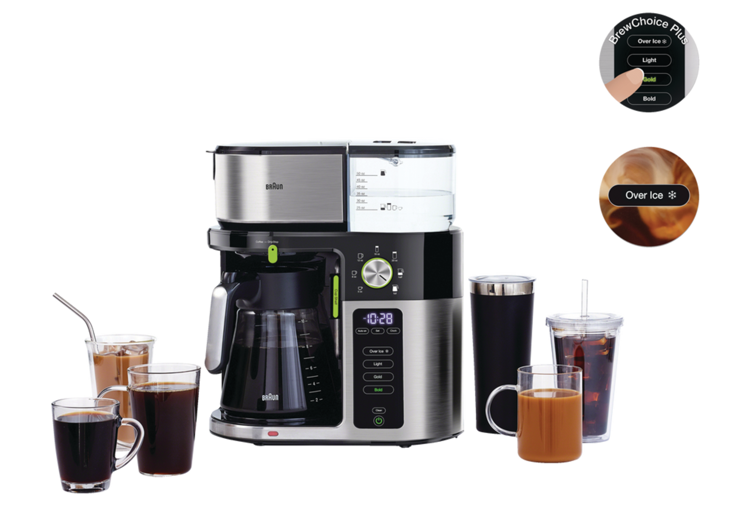 Braun SCA Certified Multiserve Coffee Maker w/ Glass Carafe, Stainless