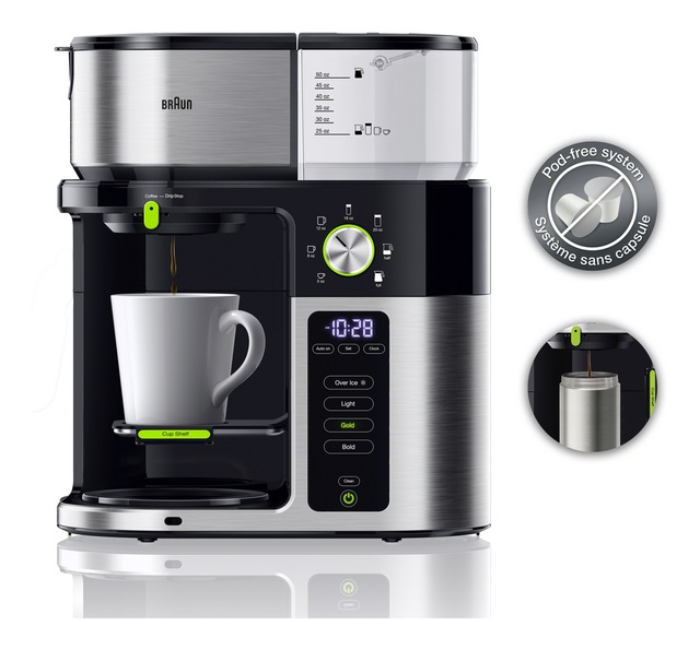 Braun SCA Certified Multiserve Coffee Maker w/ Glass Carafe, Stainless