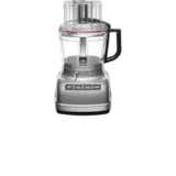 Robot culinaire KitchenAid de 11&nbsp;tasses avec système ExactSlice, argent contour Front_Flat