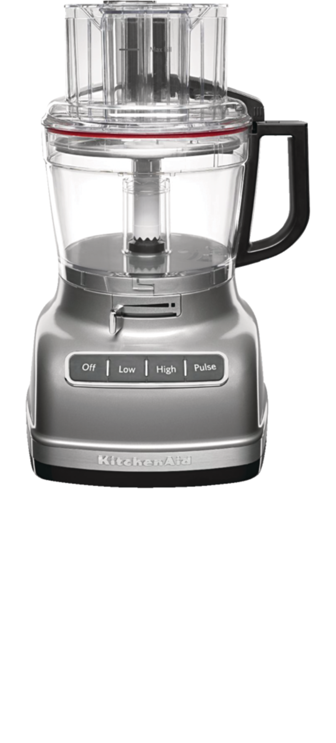 Robot culinaire KitchenAid de 11 tasses avec système ExactSlice, argent contour Front_Flat