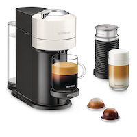 Nespresso Vertuo Next Coffee & Espresso Machine Bundle by DeLonghi, White Front_Three_Fourths_Angled_Right
