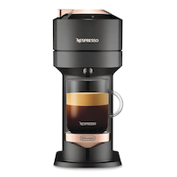 Nespresso Vertuo Next Premium Coffee & Espresso Machine by DeLonghi, Rose Gold/Black Front_Flat