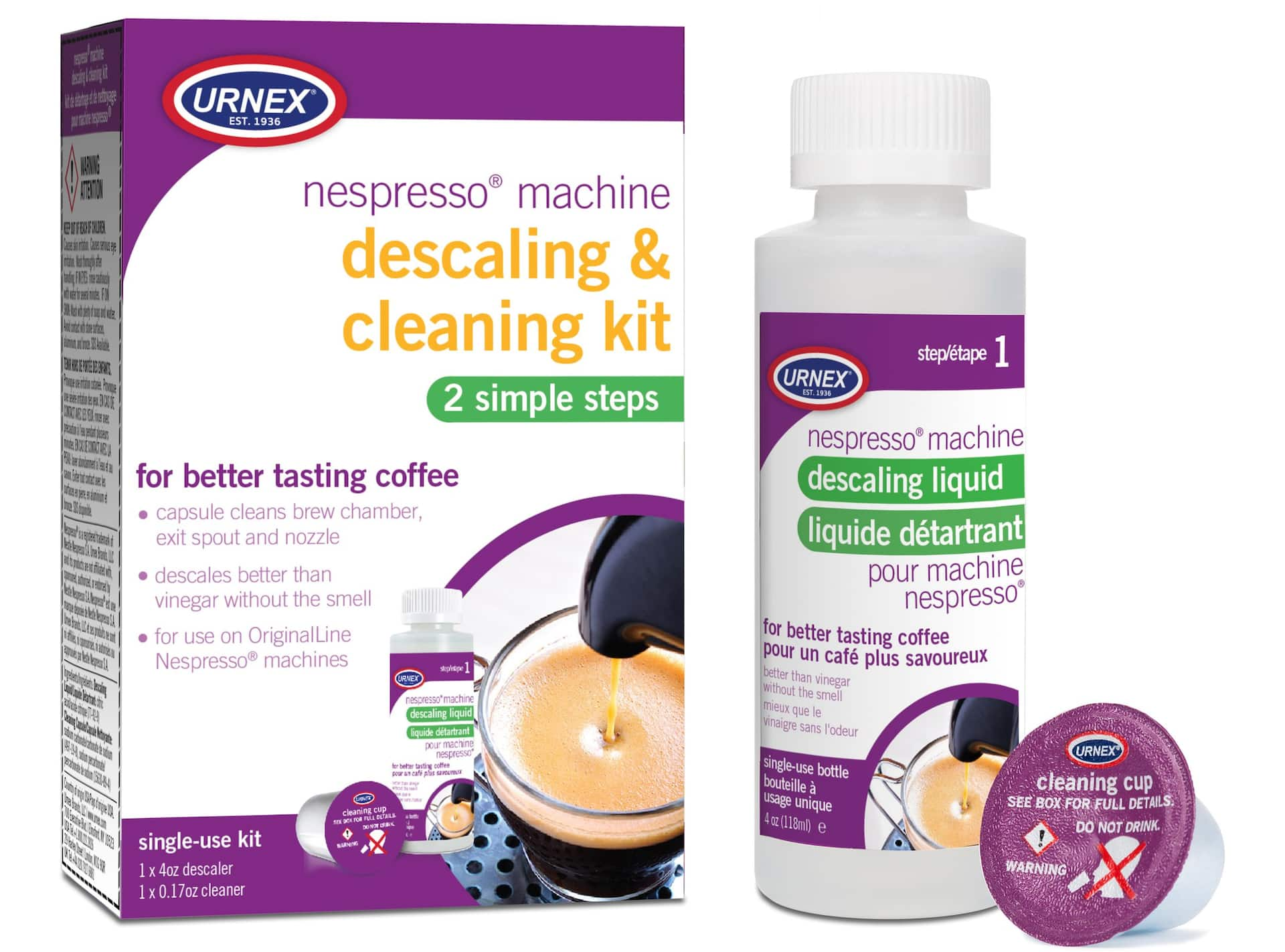 Urnex Nespresso Machine Single Use Descaling Cleaning Kit Canadian Tire