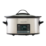 Crock-Pot 6-Quart MyTime Digital Programmable Slow Cooker, Stainless Steel, 5.7 L Front_Flat