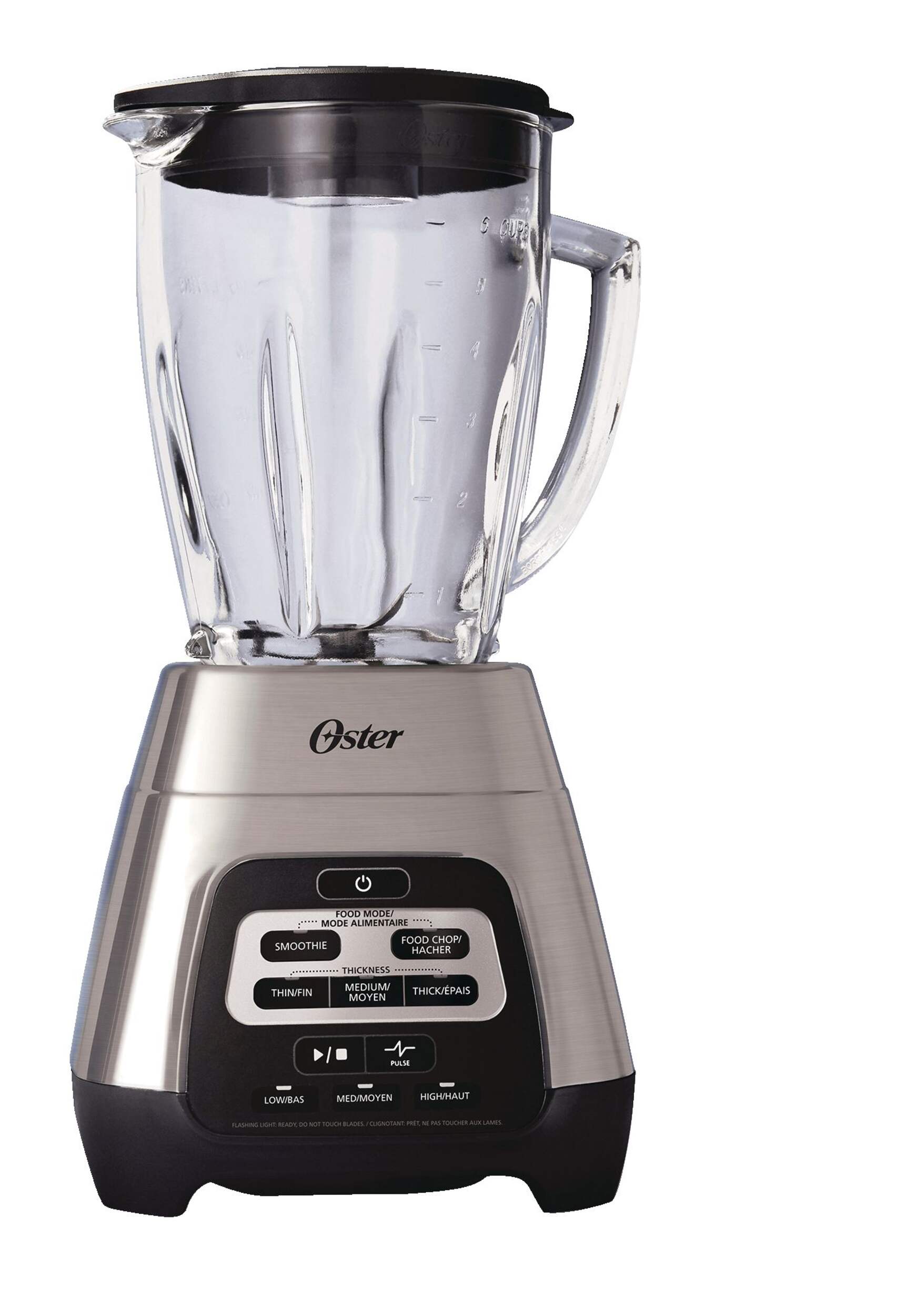 Oster Texture Select Master Series 3-Speed Blender, Nickel, 800W Front_Flat