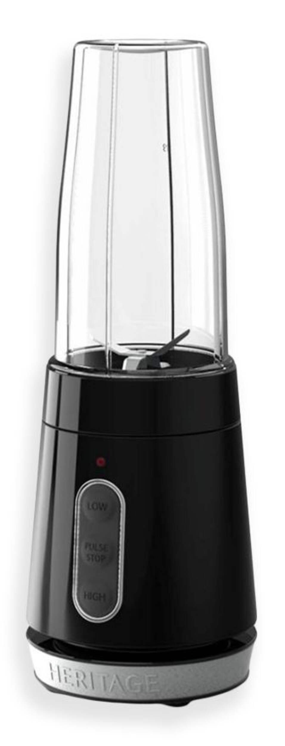 Heritage Personal Blender w/ 2 Travel Jars, Black, 828-mL Front_Angled_Left