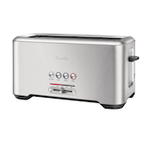 Breville ‘A Bit More’® 4-Slice Toaster, Brushed Stainless Steel Front_Angled_Left