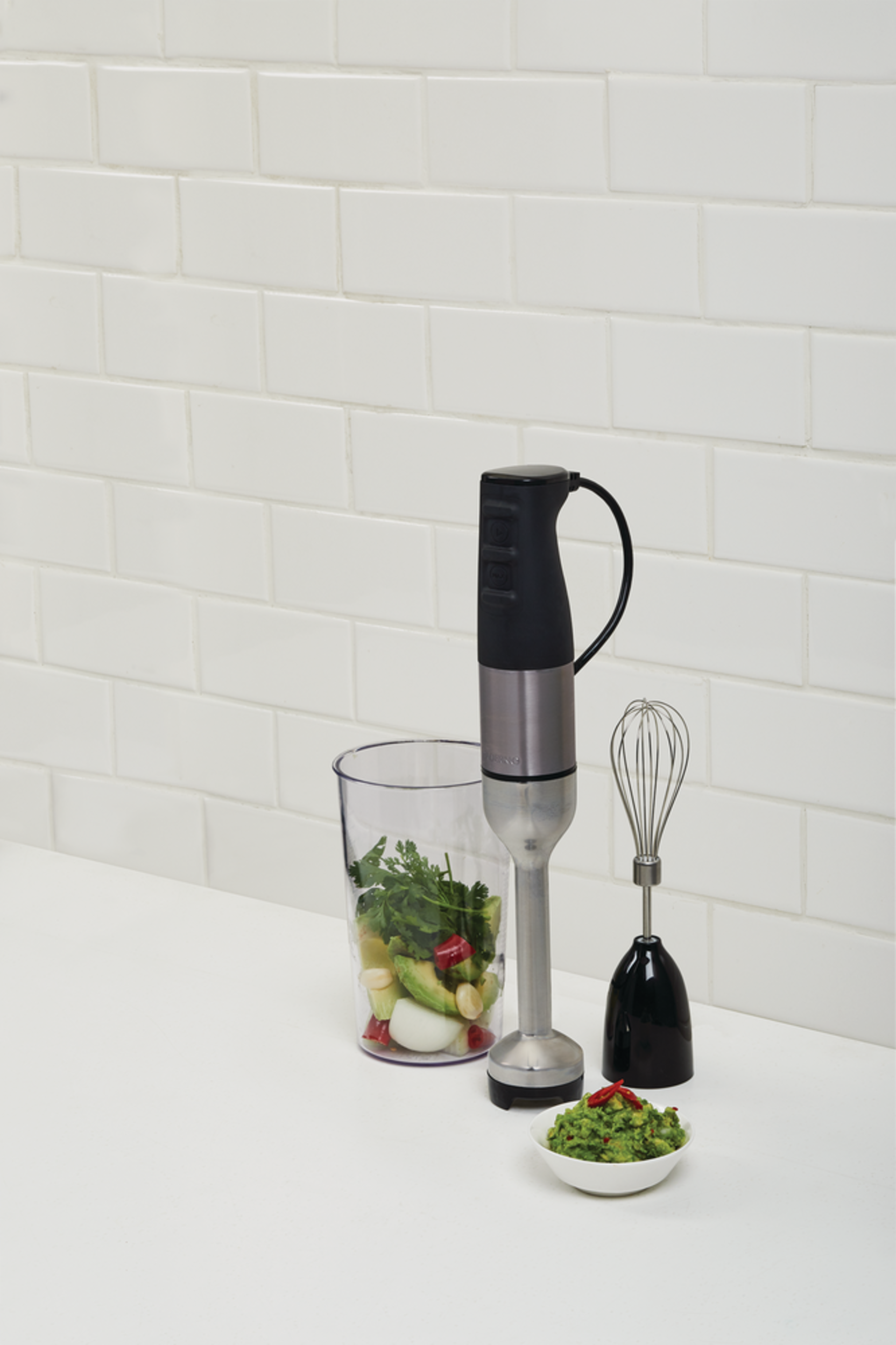 PADERNO 2Speed Corded Hand Blender w/ Vortex Blade, Black Stainless