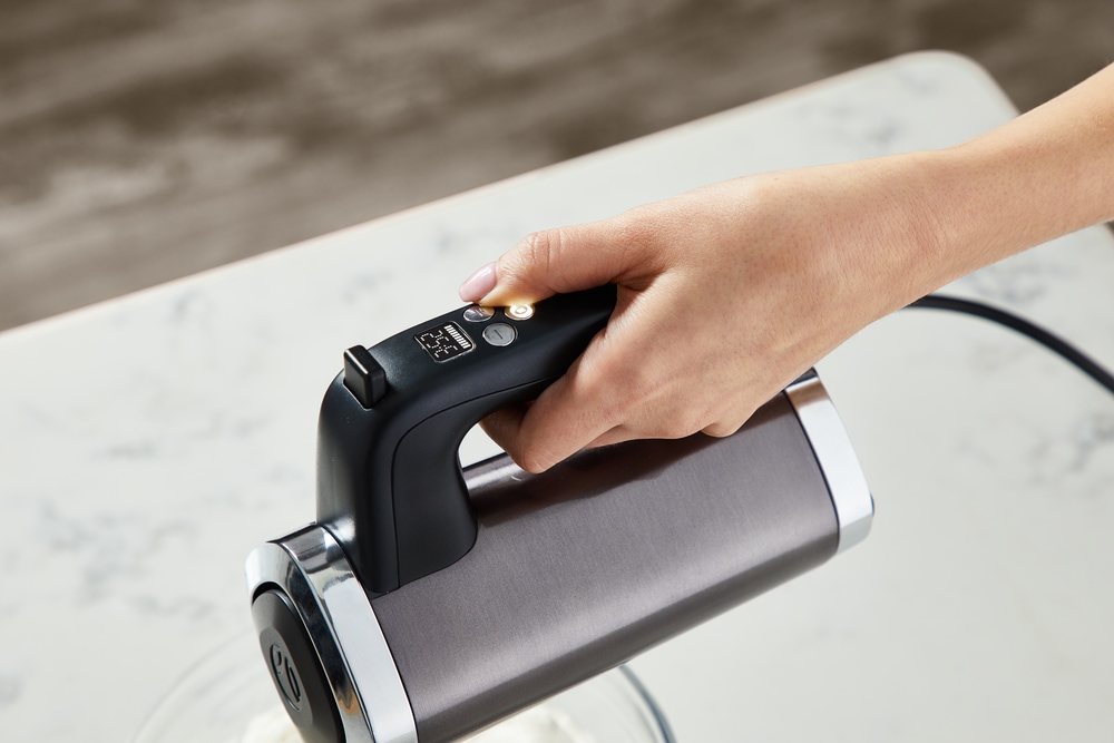 PADERNO High Power 10Speed Hand Mixer, Black Stainless Steel