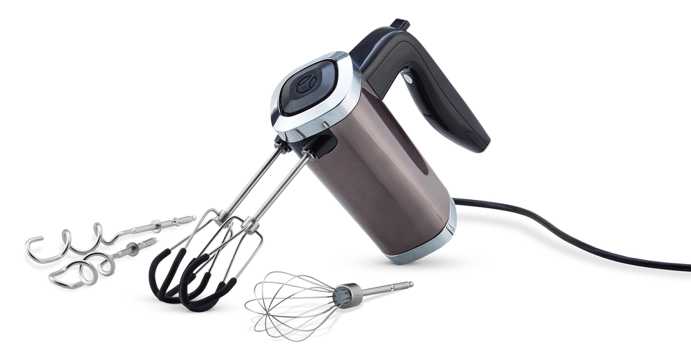 PADERNO High Power 10Speed Hand Mixer, Black Stainless Steel