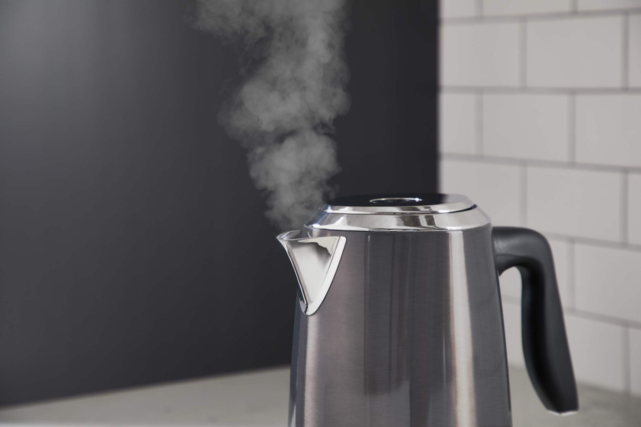 PADERNO Cordless Electric Kettle w/ Auto Shut Off, Black Stainless