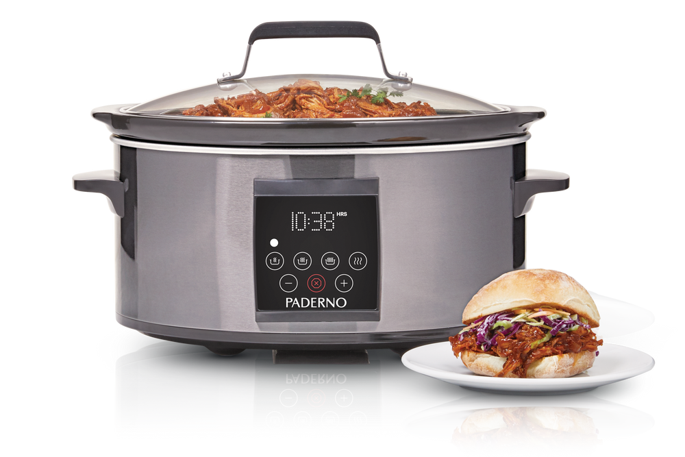 Mijoteuse programmable numérique PADERNO, acier inoxydable noir, 6