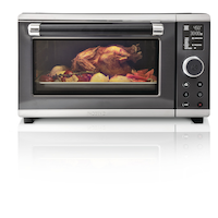 PADERNO 6-Slice Convection Toaster Oven, Large Capacity, Black Stainless Steel