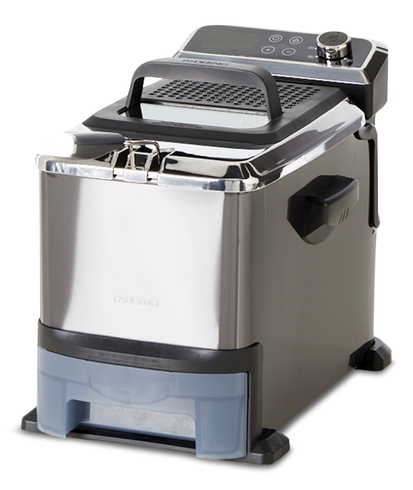 PADERNO Auto-Drain Deep Fryer w/ Digital Display  Oil Filter, Black Stainless  Steel, 3.5L | Canadian Tire