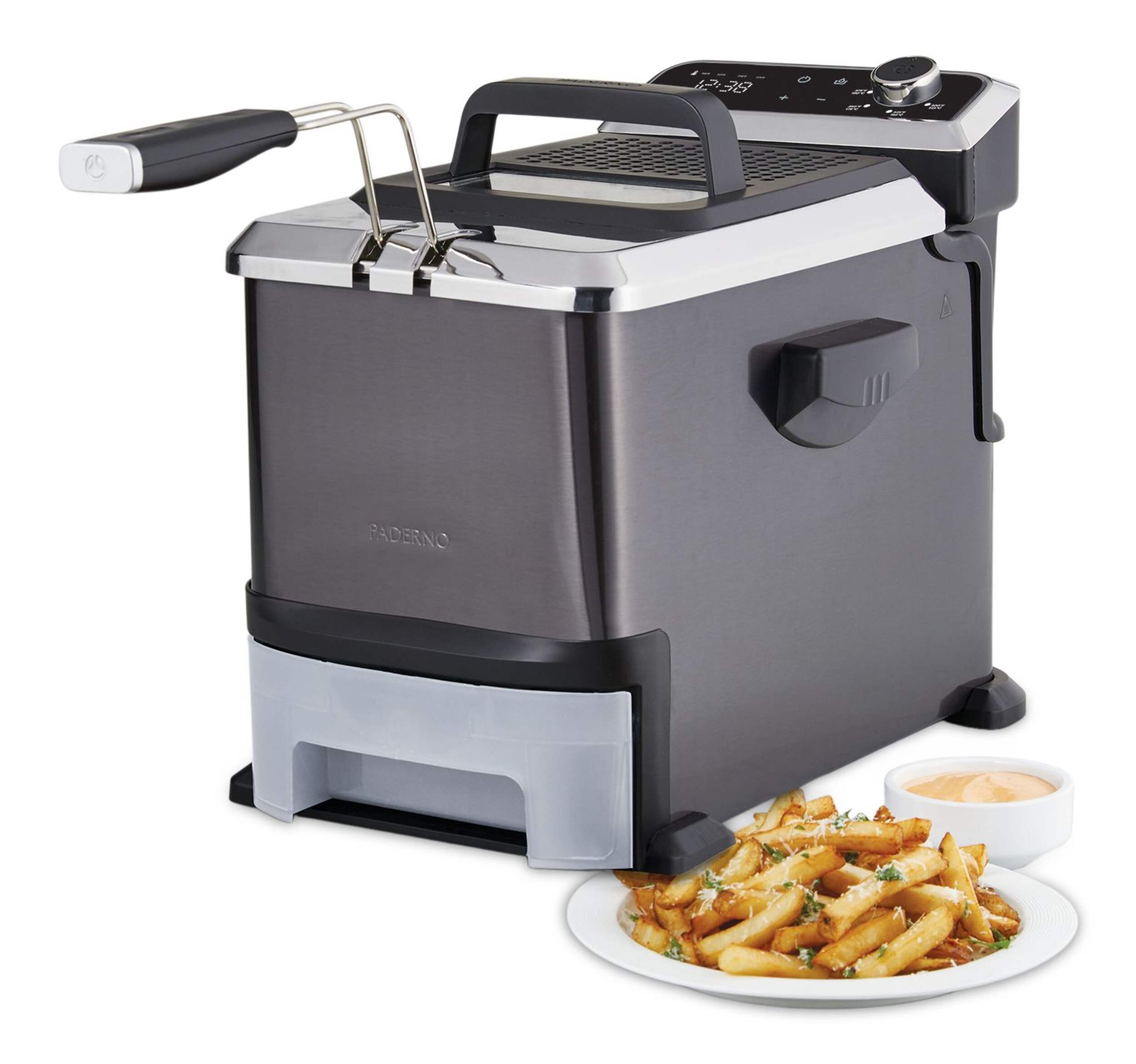 Friteuse à vidange automatique PADERNO avec affichage numérique et