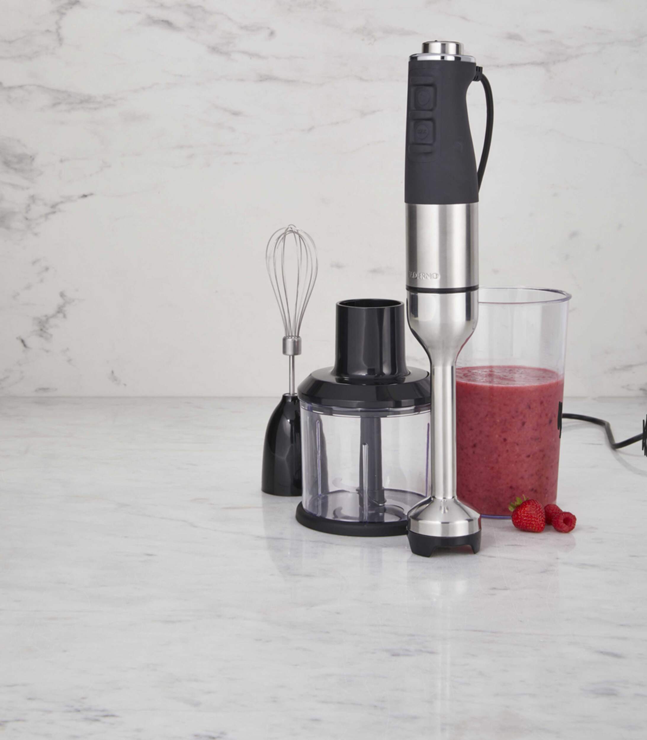 PADERNO Variable Speed Corded Hand Blender w/ Vortex Blade, Black