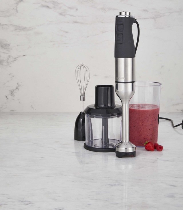 PADERNO Variable Speed Corded Hand Blender w/ Vortex Blade, Black