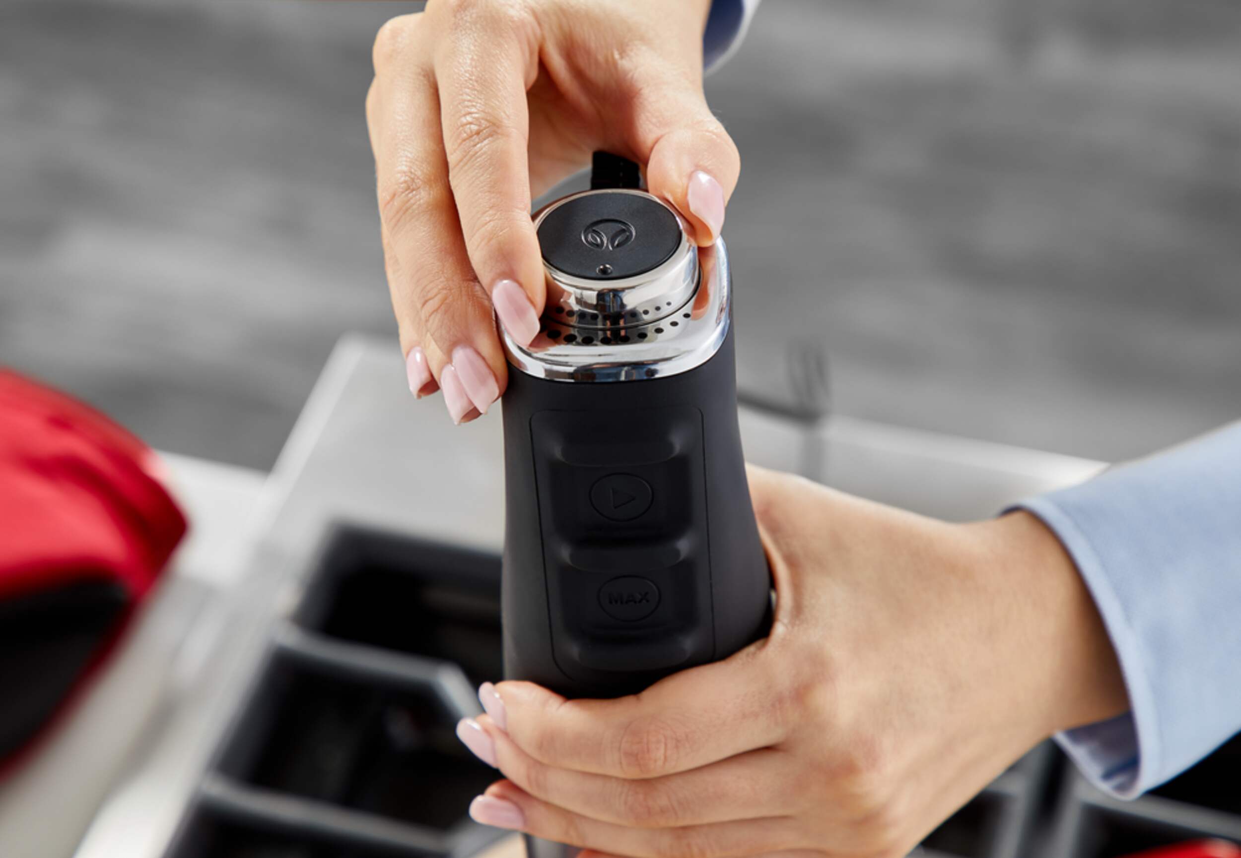 PADERNO Variable Speed Corded Hand Blender w/ Vortex Blade, Black