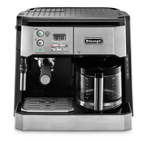 DeLonghi All-in-One Cappuccino/Espresso/Coffee Maker, 15 Bar Pump, Stainless Steel Front_Elevated