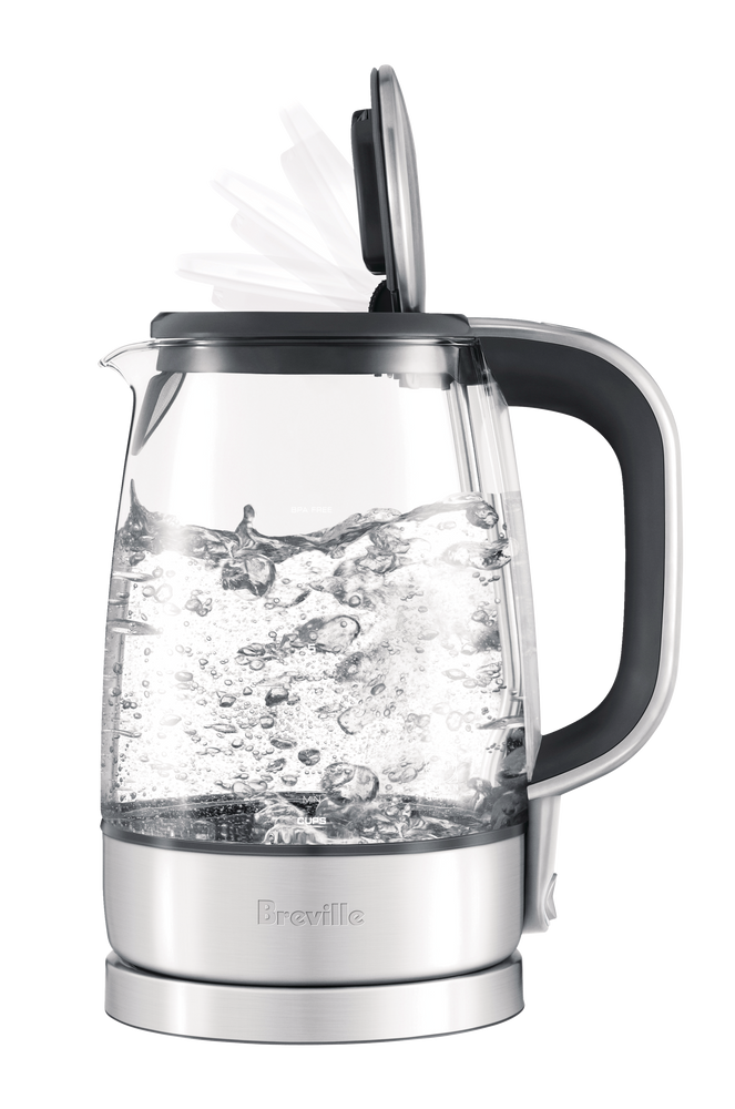Breville Cordless Electric Kettle w/ Auto Shut Off, Crystal Clear Glass