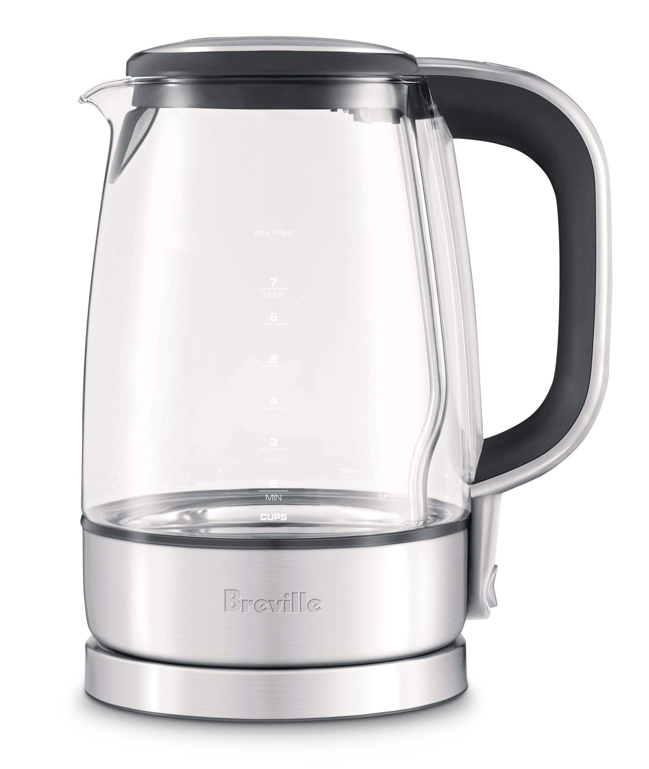 Breville Cordless Electric Kettle w/ Auto Shut Off, Crystal Clear Glass