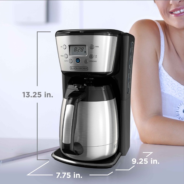 Black & Decker Programmable Coffee Maker w/ Thermal Carafe, Stainless