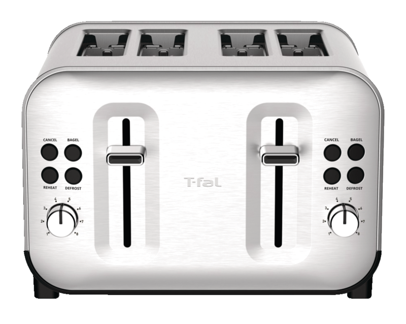 Tfal Element Wide Slots Toaster w/ 6 Settings, Stainless Steel, 4