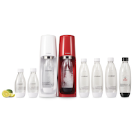 Jumpstart Sodastream Carbonating Bottle, BPA-Free, Black, 1L Front_Flat